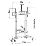 Techly ICA-TR45 Βάση Τηλεόρασης Τοίχου έως 110" και 120kg - Image 4
