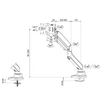 Neomounts Βάση Γραφείου Οθόνης έως 49" με Βραχίονα (DS70PLUS-450WH1) - Image 2