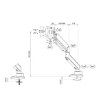 Neomounts Βάση Γραφείου Οθόνης έως 49" με Βραχίονα (DS70PLUS-450WH1) - Image 6