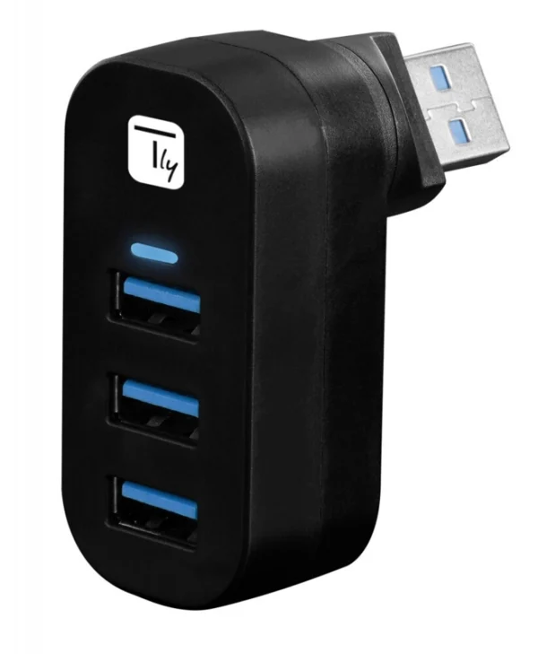 Techly Hub 3 Θυρών USB 3.0 με σύνδεση USB-A Γκρι IUSB3-HUB3-ROTB