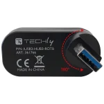 Techly Hub 3 Θυρών USB 3.0 με σύνδεση USB-A Γκρι IUSB3-HUB3-ROTB - Image 7