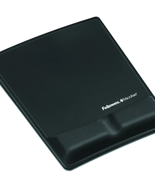 Fellowes Health-V Fabrik Mouse Pad (209.6mm) με Στήριξη Καρπού Μαύρο 9181201