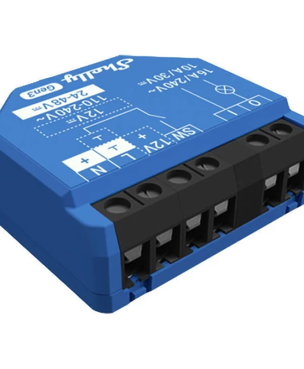 Shelly 1 Gen3 Smart Switch 1 Καναλιού Wi-Fi, Bluetooth & RF 16A (με Ουδέτερο) SHELLY_1_GEN3