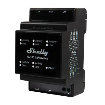 Shelly LAN L2 Switch με 5 Θύρες Ethernet SHELLY LAN SWITCH