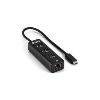 Club3D Hub 3 Θυρών USB 2.0 με σύνδεση USB-C / Ethernet CSV-1549
