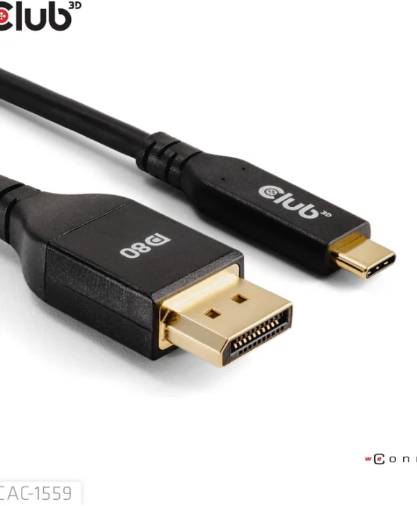 Club3D USB 2.0 Cable USB-C male - DisplayPort PD Μαύρο 1m CAC-1559