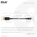 Club3D USB 2.0 Cable USB-C male - DisplayPort PD Μαύρο 1m CAC-1559 - Image 4