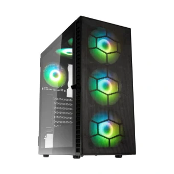 Kolink Observatory HF Plus Mesh ARGB Gaming Midi Tower Κουτί Υπολογιστή με Πλαϊνό Παράθυρο Μαύρο PGW-CH-KOL-130