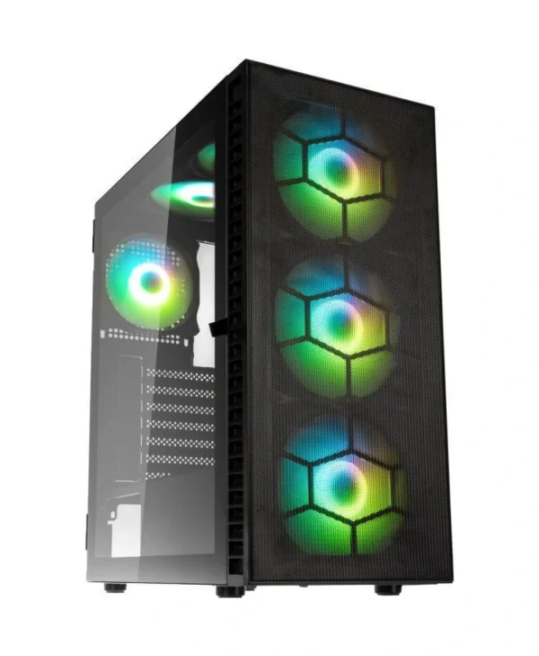 Kolink Observatory HF Plus Mesh ARGB Gaming Midi Tower Κουτί Υπολογιστή με Πλαϊνό Παράθυρο Μαύρο PGW-CH-KOL-130