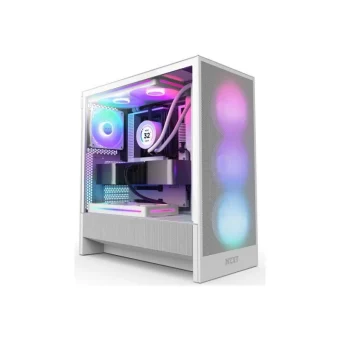 NZXT H5 Flow RGB Gaming Midi Tower Κουτί Υπολογιστή Λευκό CC-H52FW-R1