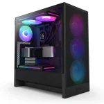NZXT H5 (2024) Flow Gaming Midi Tower Κουτί Υπολογιστή με Πλαϊνό Παράθυρο και RGB Φωτισμό Μαύρο CC-H52FB-R1