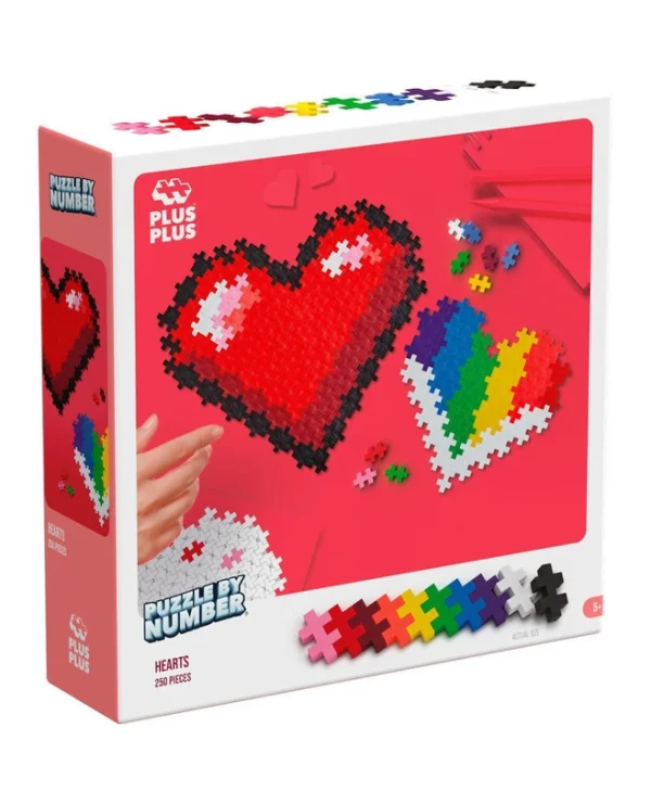 Παιδικό Puzzle By Number Hearts για 7+ Ετών 250pcs Plus Plus PLS3911