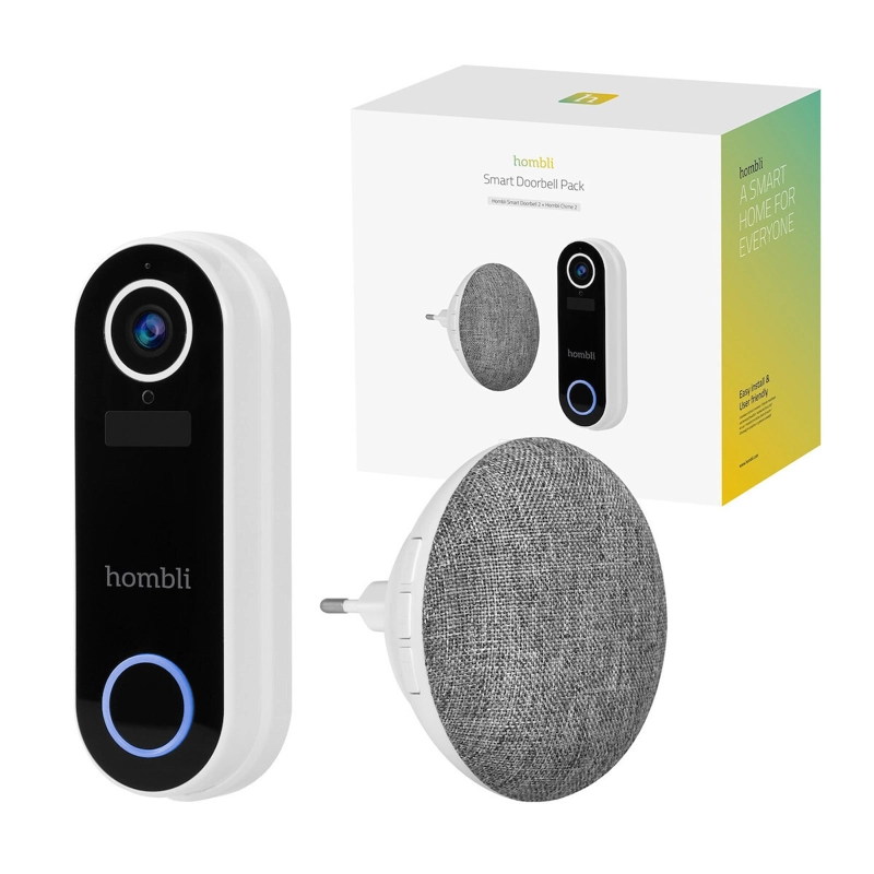1 Hombli Ασύρματο Κουδούνι Πόρτας Συμβατό με Alexa Μαύρο HBDP-0100 - Image 1