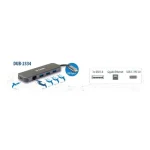 D-Link Hub 4 Θυρών USB 3.0 με σύνδεση USB-C / Ethernet Γκρι DUB-2334 - Image 3