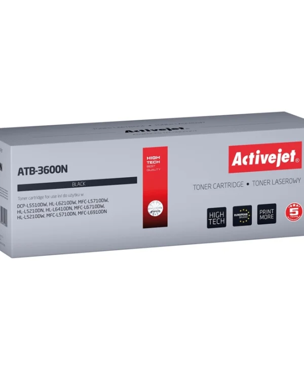 Active Jet Συμβατό Toner για Laser Εκτυπωτή Brother TN3600 3000 Σελίδων Μαύρο ATB-3600N