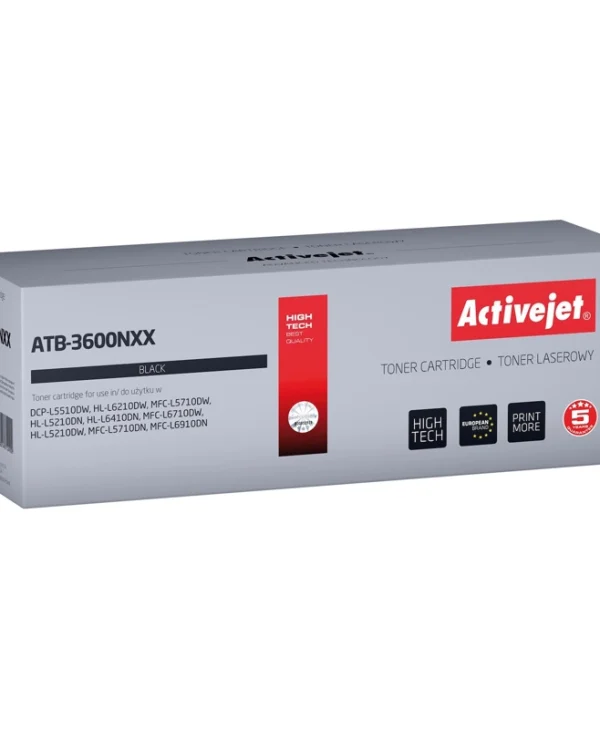 Active Jet Συμβατό Toner για Laser Εκτυπωτή Brother TN3600XXL 11000 Σελίδων Μαύρο ATB-3600NXX