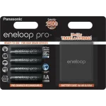 Panasonic Eneloop Pro With Battery Case Επαναφορτιζόμενες Μπαταρίες AA Ni-MH 2500mAh 1.2V 4τμχ BK-3HCDE/4CP+CASE