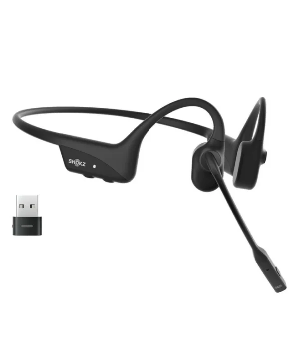 Shokz OpenComm2 UC Ασύρματα Bone Conduction Multimedia Ακουστικά με μικρόφωνο και σύνδεση Bluetooth C120-AC-BK-EU-000