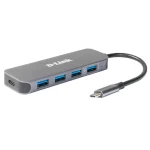 D-Link Hub 5 Θυρών USB 3.0 με σύνδεση USB-A Ασημί DUB-2340