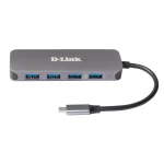 D-Link Hub 5 Θυρών USB 3.0 με σύνδεση USB-A Ασημί DUB-2340 - Image 2