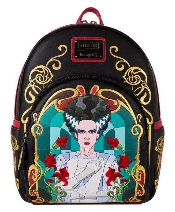 Loungefly Universal Monster Bride Παιδική Τσάντα Πλάτης Μαύρη 23x12x23εκ. Universal Monsters Bride Frankenstein Mini UMBK0035