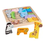 Ξύλινο Παιδικό Puzzle Ζωάκια 12pcs Fisher Price JFG10 - Image 3