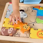 Ξύλινο Παιδικό Puzzle Ζωάκια 12pcs Fisher Price JFG10 - Image 5