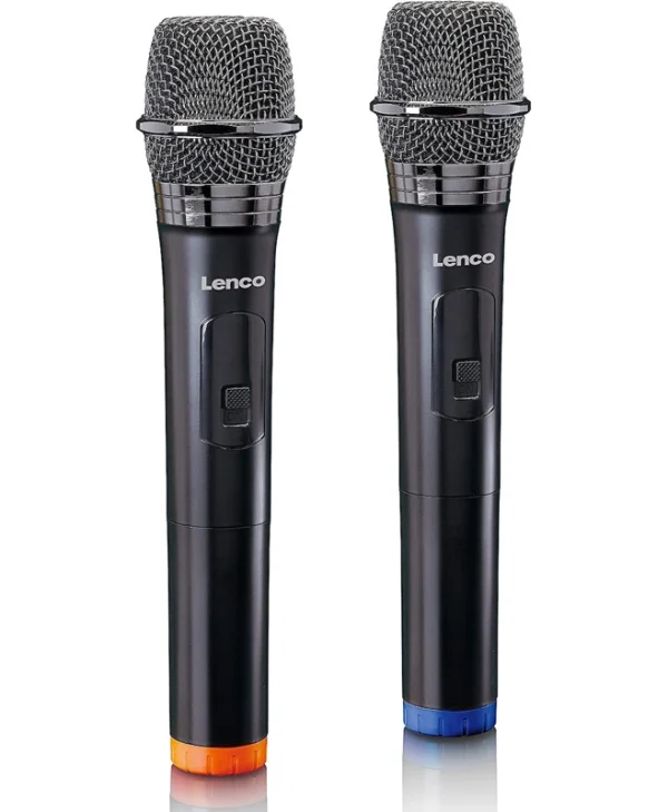 Lenco Μικρόφωνο Karaoke Ασύρματο MCW-020BK Set of 2 MCW-020BK Μαύρο