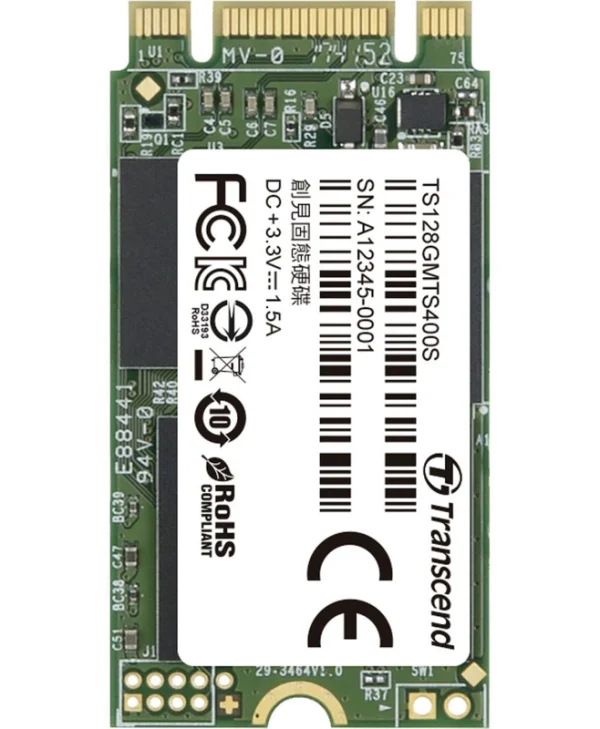 Transcend MTS400S SSD 128GB τύπου M.2 με σύνδεση SATA III TS128GMTS400S