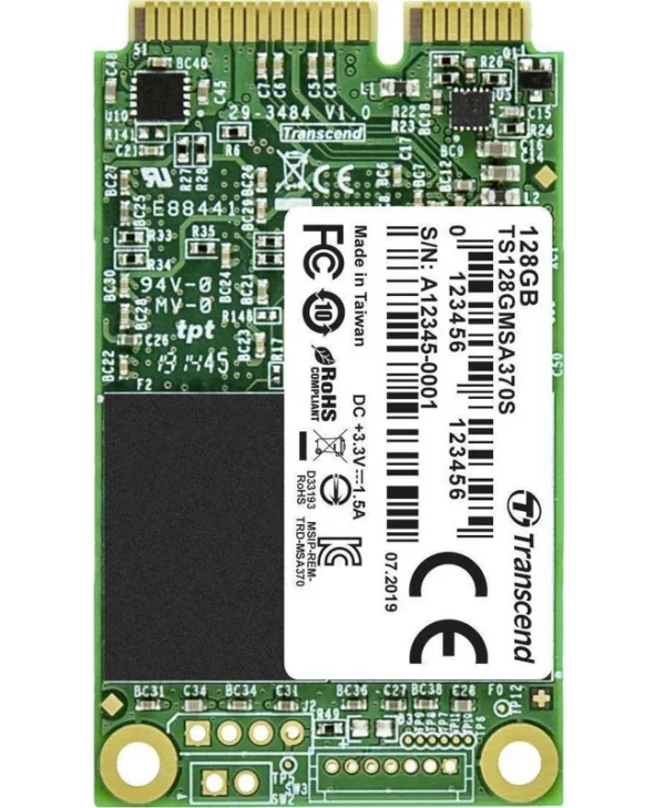 Transcend MSA370S SSD 128GB τύπου mSATA με σύνδεση SATA III TS128GMSA370S