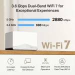 Mercusys Halo H27BE BE3600 WiFi Mesh Network Access Point Wi‑Fi 4 Dual Band (2.4 & 5GHz) σε Διπλό Kit HALO H27BE(2-PACK) - Image 8