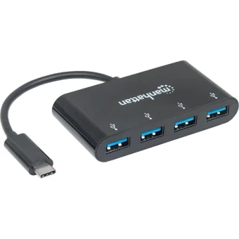 Manhattan IADAP USB31-HUB4 Hub 4 Θυρών USB 3.0 με σύνδεση USB-C 3325470