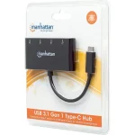 Manhattan IADAP USB31-HUB4 Hub 4 Θυρών USB 3.0 με σύνδεση USB-C 3325470 - Image 2