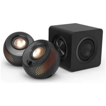 Creative Pebble X Plus Ηχεία Υπολογιστή 2.1 με RGB Φωτισμό και Bluetooth Ισχύος 30W σε Μαύρο Χρώμα 51MF0495AA000