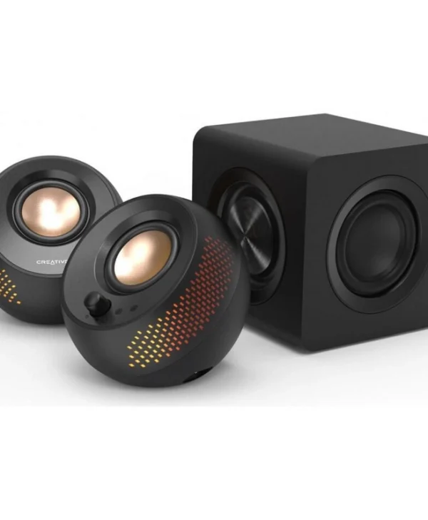 Creative Pebble X Plus Ηχεία Υπολογιστή 2.1 με RGB Φωτισμό και Bluetooth Ισχύος 30W σε Μαύρο Χρώμα 51MF0495AA000