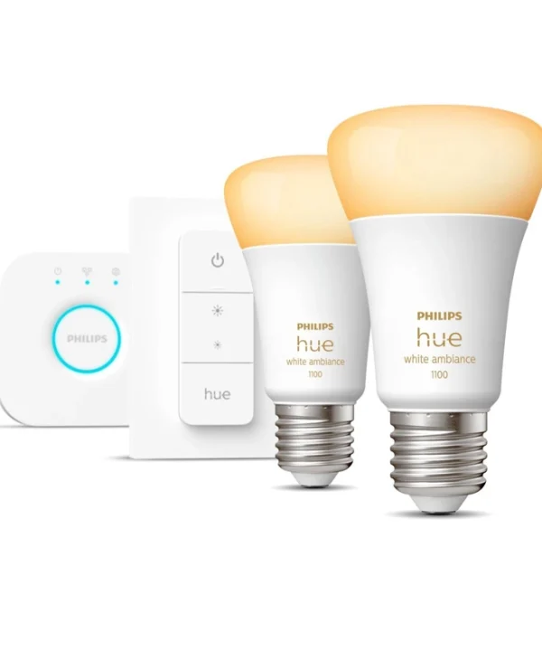 Philips Smart Λάμπες LED 8W για Ντουί E27 και Σχήμα A60 Ρυθμιζόμενο Λευκό 1100lm 2τμχ 929002468406