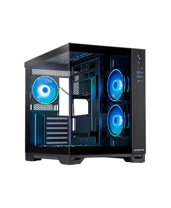 Chieftec Visio GM-30B-TG-OP Cube Κουτί Υπολογιστή με Πλαϊνό Παράθυρο Μαύρο