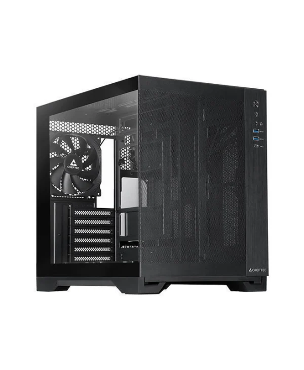Chieftec Visio Air GM-30B-M-OP Cube Κουτί Υπολογιστή με Πλαϊνό Παράθυρο Μαύρο