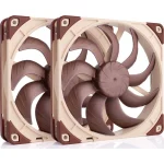 Noctua NF-A14x25 G2 PWM Sx2-PP Case Fan 140mm (1500rpm / 91.5cfm) Χωρίς Led Φωτισμό και Σύνδεση 4-Pin 2τμχ Καφέ