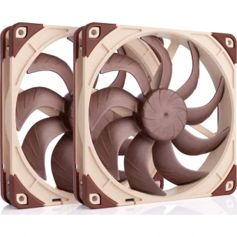 Noctua NF-A14x25 G2 PWM Sx2-PP Case Fan 140mm (1500rpm / 91.5cfm) Χωρίς Led Φωτισμό και Σύνδεση 4-Pin 2τμχ Καφέ