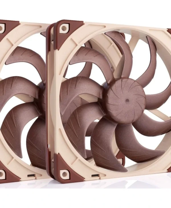 Noctua NF-A14x25 G2 PWM Sx2-PP Case Fan 140mm (1500rpm / 91.5cfm) Χωρίς Led Φωτισμό και Σύνδεση 4-Pin 2τμχ Καφέ