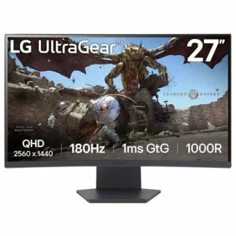 LG UltraGear 27GS60QC-B VA HDR Curved Gaming Monitor 27" QHD 2560x1440 180Hz με Χρόνο Απόκρισης 1ms GTG 27GS60QC-B.AEUQ