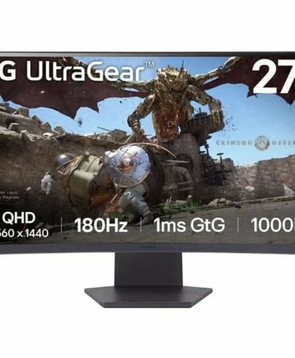 LG UltraGear 27GS60QC-B VA HDR Curved Gaming Monitor 27" QHD 2560x1440 180Hz με Χρόνο Απόκρισης 1ms GTG 27GS60QC-B.AEUQ