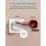 Meross Smart Switch 1 Καναλιού Wi-Fi (με Ουδέτερο) MSS550XHK-EU-TOUCH - Image 9