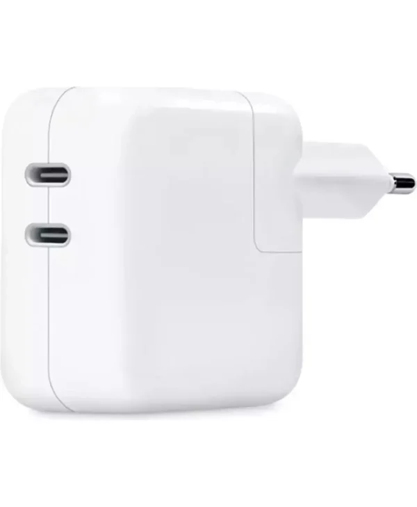 Apple Φορτιστής Χωρίς Καλώδιο με 2 Θύρες USB-C 35W Λευκός (Power Adapter) MW2K3ZM/A
