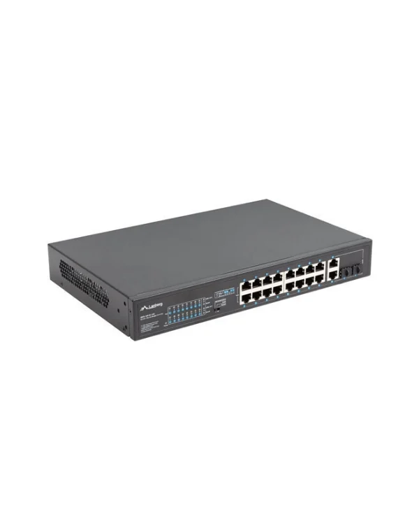 Lanberg RSFE-24P-2C-250 Unmanaged L2 PoE Switch με 24 Θύρες Ethernet