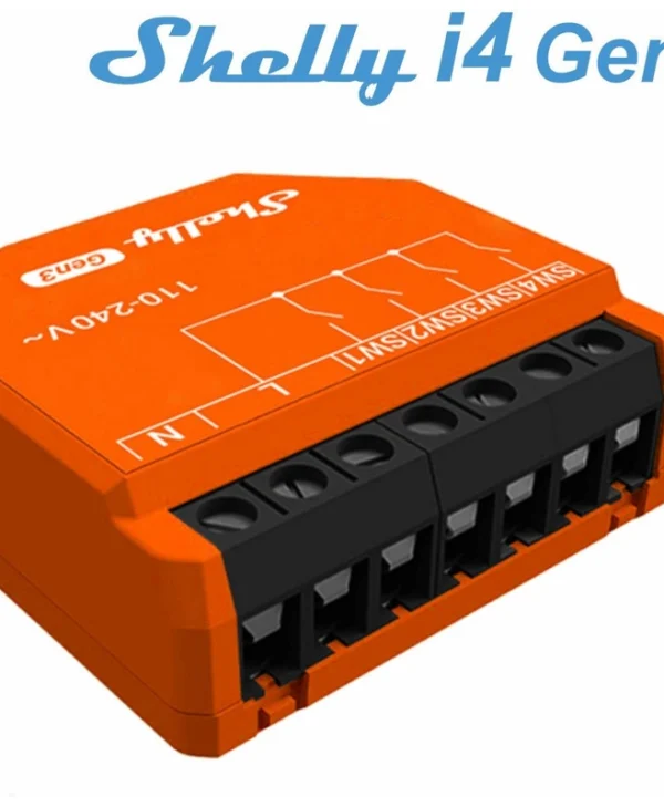 Shelly I4 Gen 3 Smart Switch 4 Καναλιών Wi-Fi, Bluetooth & RF 16A Shelly_i4_Gen3
