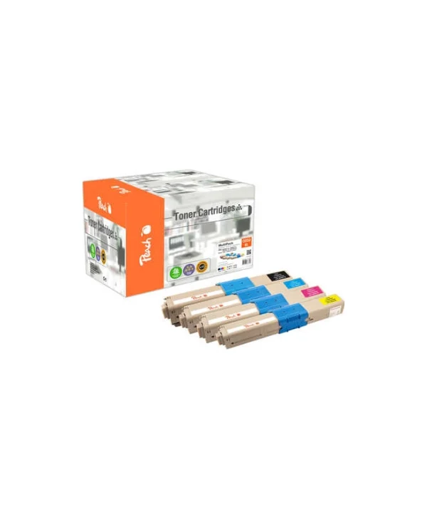 Peach Συμβατό Toner για Laser Εκτυπωτή OKI C 332 9000 Σελίδων Πολύχρωμο PT1049
