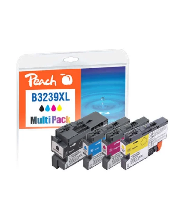 Peach Πακέτο Συμβατών Μελανιών Εκτυπωτή InkJet LC-3239XL 129ml Μαύρο 4τμχ PI500-301