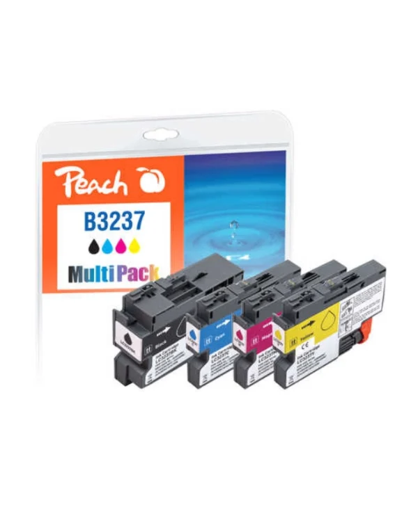 Peach Πακέτο Συμβατών Μελανιών Εκτυπωτή InkJet 321008 Μαύρο 4τμχ PI500-294